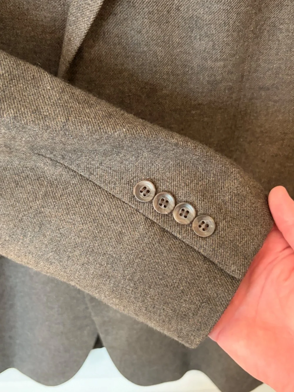 Share Jack Victor 42L Pure Cashmere Sport Coat Brown Herringbone Italy Fabric Ca